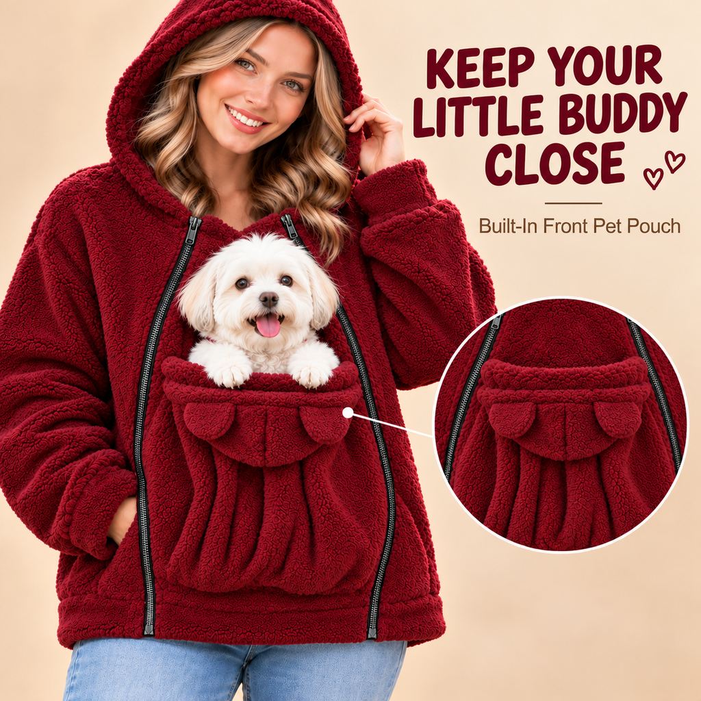 Fleece Pet Carrier Hoodie – Keep Your Pet Close