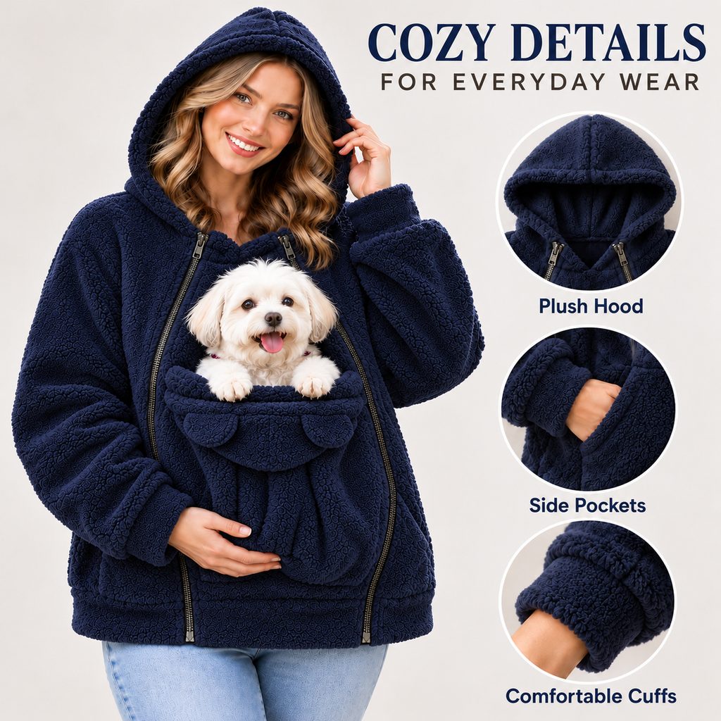 Fleece Pet Carrier Hoodie – Keep Your Pet Close
