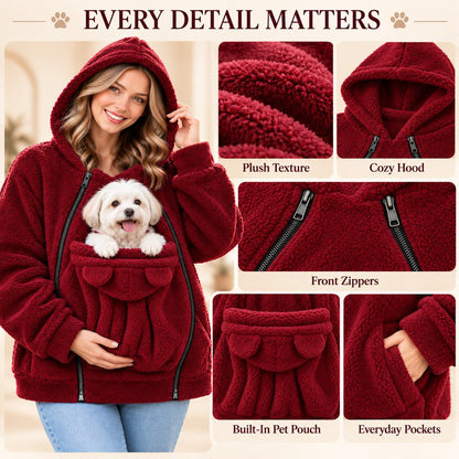Fleece Pet Carrier Hoodie – Keep Your Pet Close