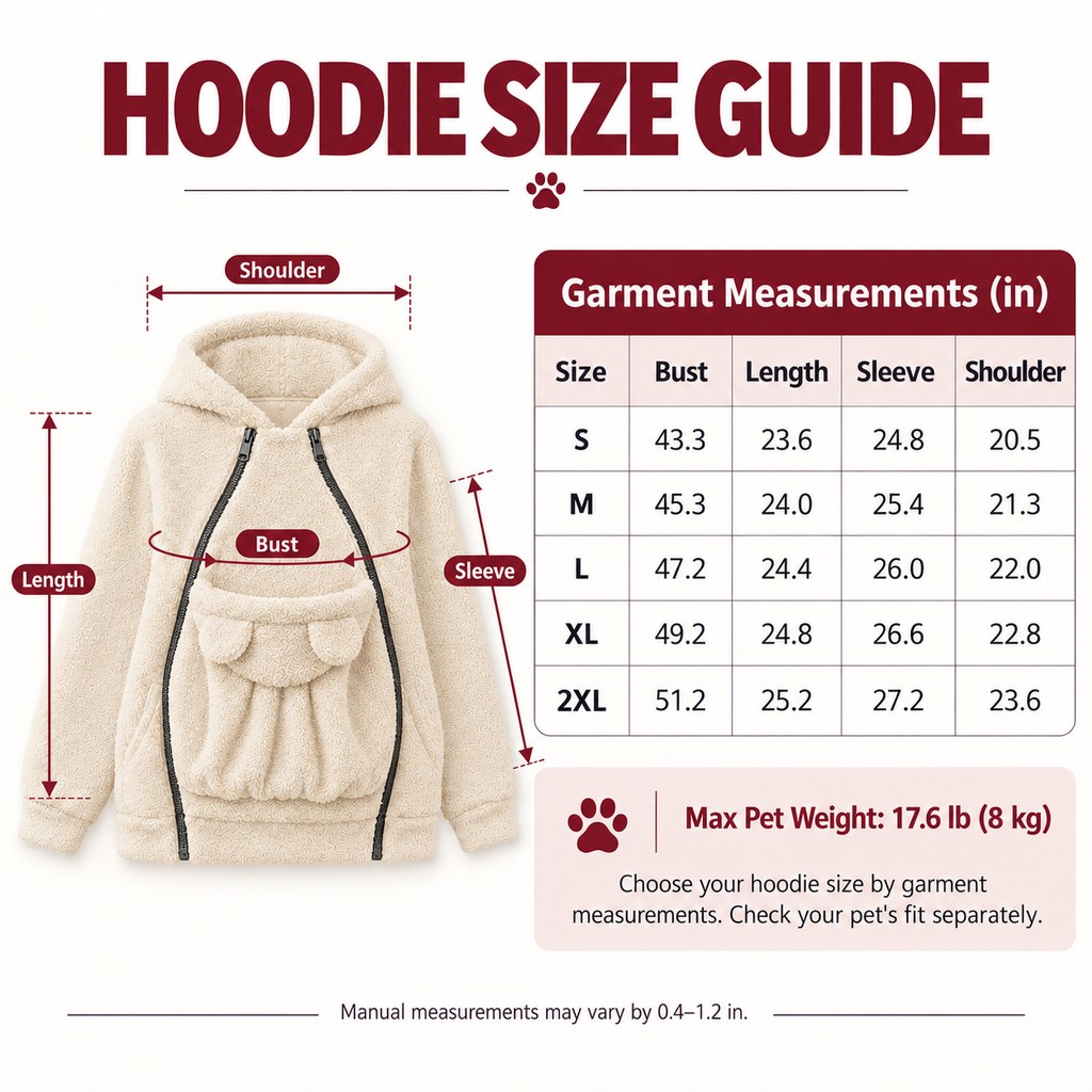 Fleece Pet Carrier Hoodie – Keep Your Pet Close