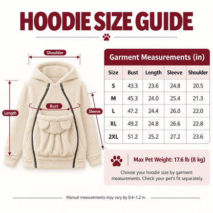 Fleece Pet Carrier Hoodie – Keep Your Pet Close