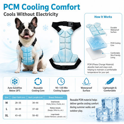 Reusable PCM Pet Cooling Vest – No-Power Summer Cooling