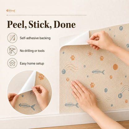 Cuttable Cat Scratch Mat – Wall & Furniture Protection