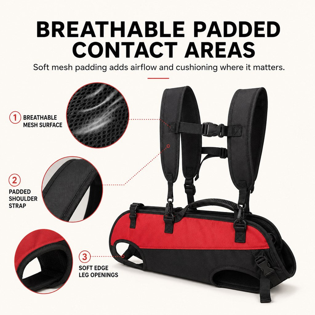 Hands-Free Dog Carrier Harness Backpack – Carry Tired Dogs
