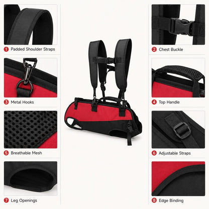 Hands-Free Dog Carrier Harness Backpack – Carry Tired Dogs