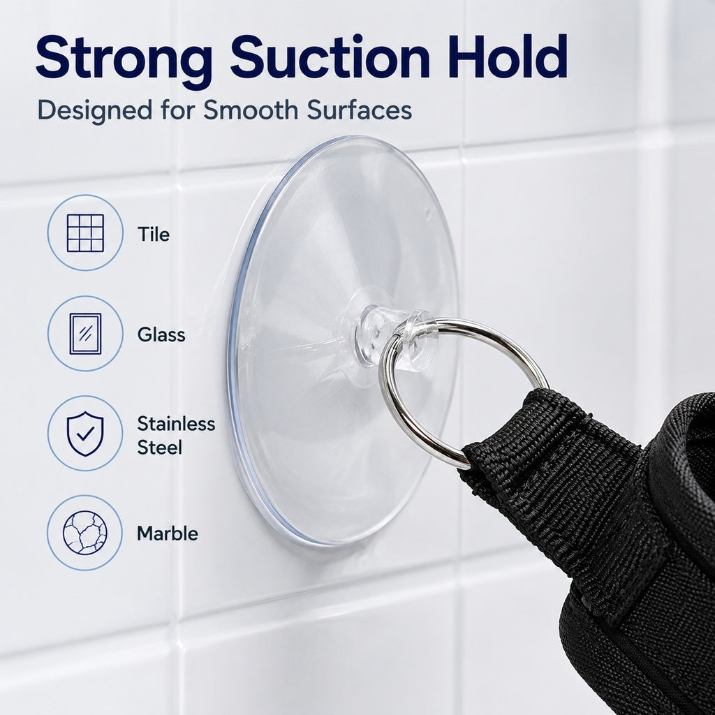 Suction Cup Pet Bath Restraint – Hands-Free, No Escapes