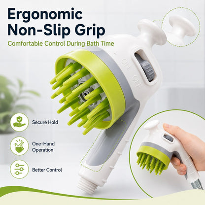 3-in-1 Pet Bathing Sprayer Brush – Easier Washing