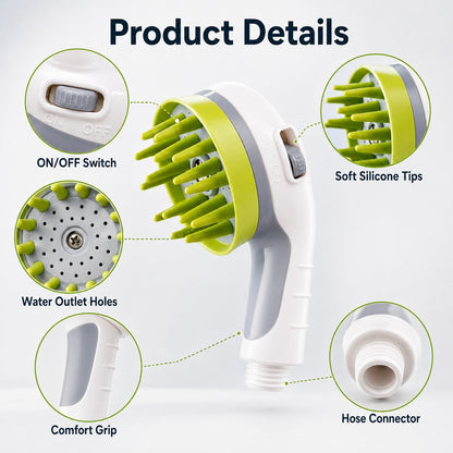 3-in-1 Pet Bathing Sprayer Brush – Easier Washing