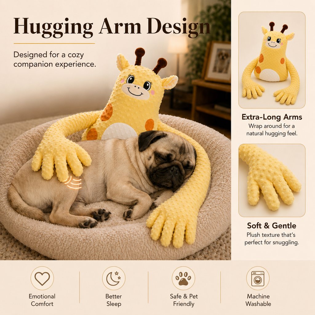 Heated Calming Plush Companion – Remote, 3 Modes