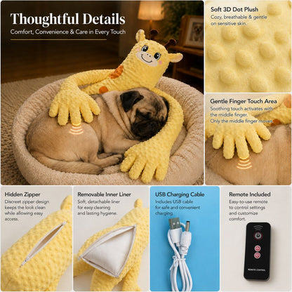 Heated Calming Plush Companion – Remote, 3 Modes