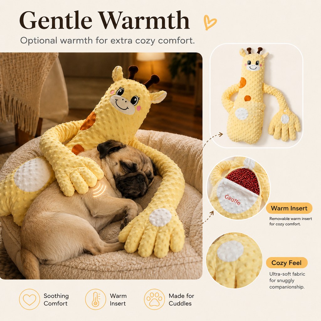 Heated Calming Plush Companion – Remote, 3 Modes