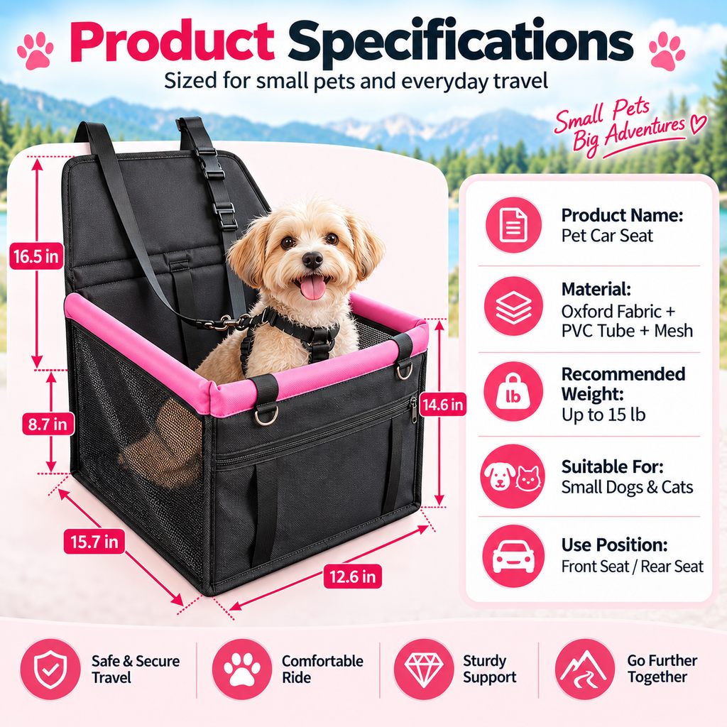 Pet Car Booster Seat – Stops Roaming in the Car