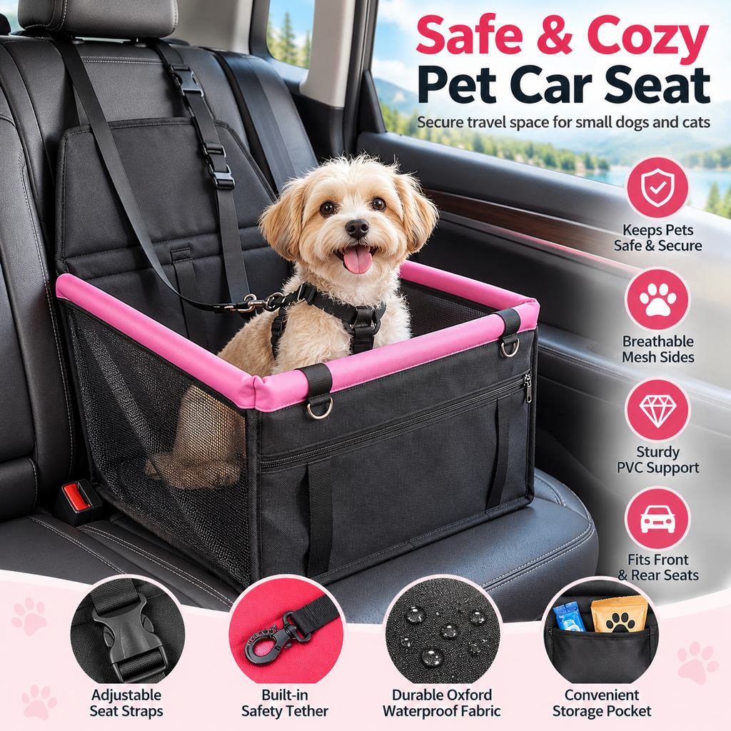 Pet Car Booster Seat – Stops Roaming in the Car