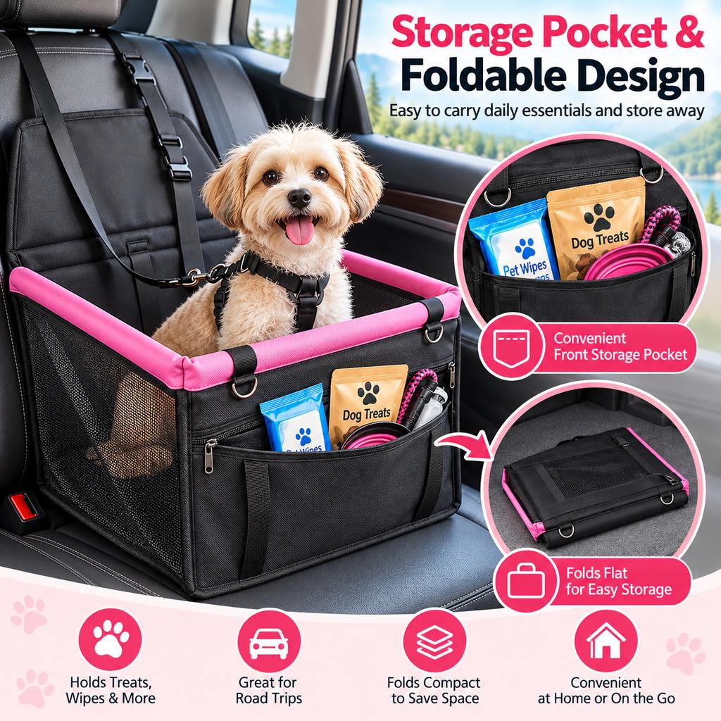 Pet Car Booster Seat – Stops Roaming in the Car