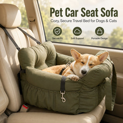 Pet Car Seat Sofa – Calmer, Secure Road Trips