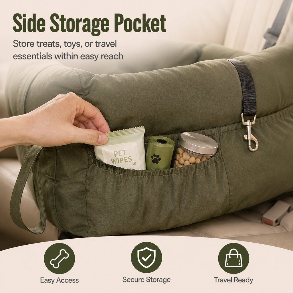 Pet Car Seat Sofa – Calmer, Secure Road Trips