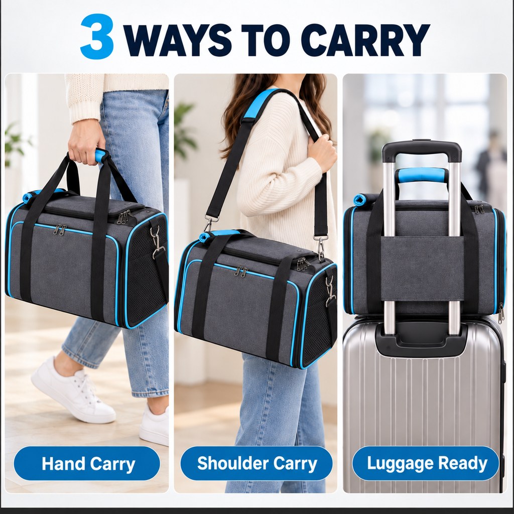 Expandable Pet Carrier – Extra Room for Travel