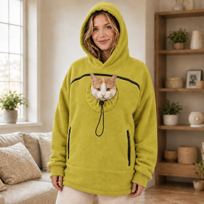 Hands-Free Pet Carrier Hoodie – Cozy Front Pouch