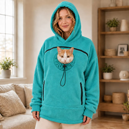 Hands-Free Pet Carrier Hoodie – Cozy Front Pouch