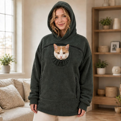 Hands-Free Pet Carrier Hoodie – Cozy Front Pouch