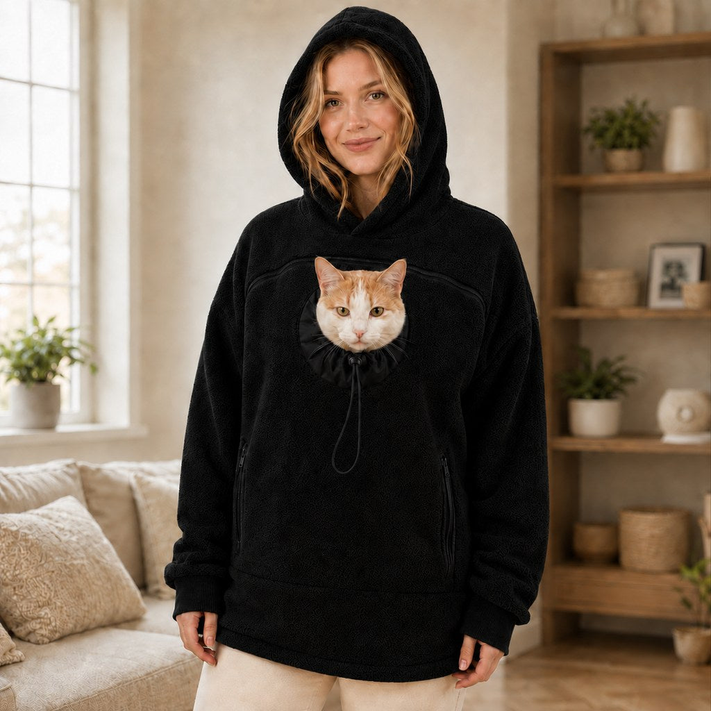 Hands-Free Pet Carrier Hoodie – Cozy Front Pouch