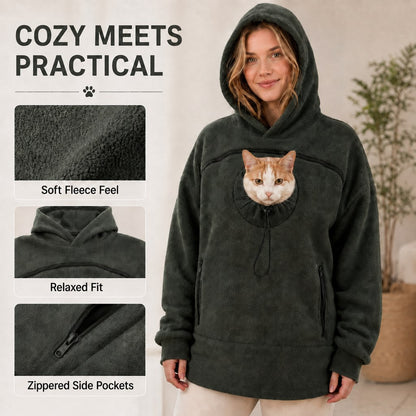 Hands-Free Pet Carrier Hoodie – Cozy Front Pouch