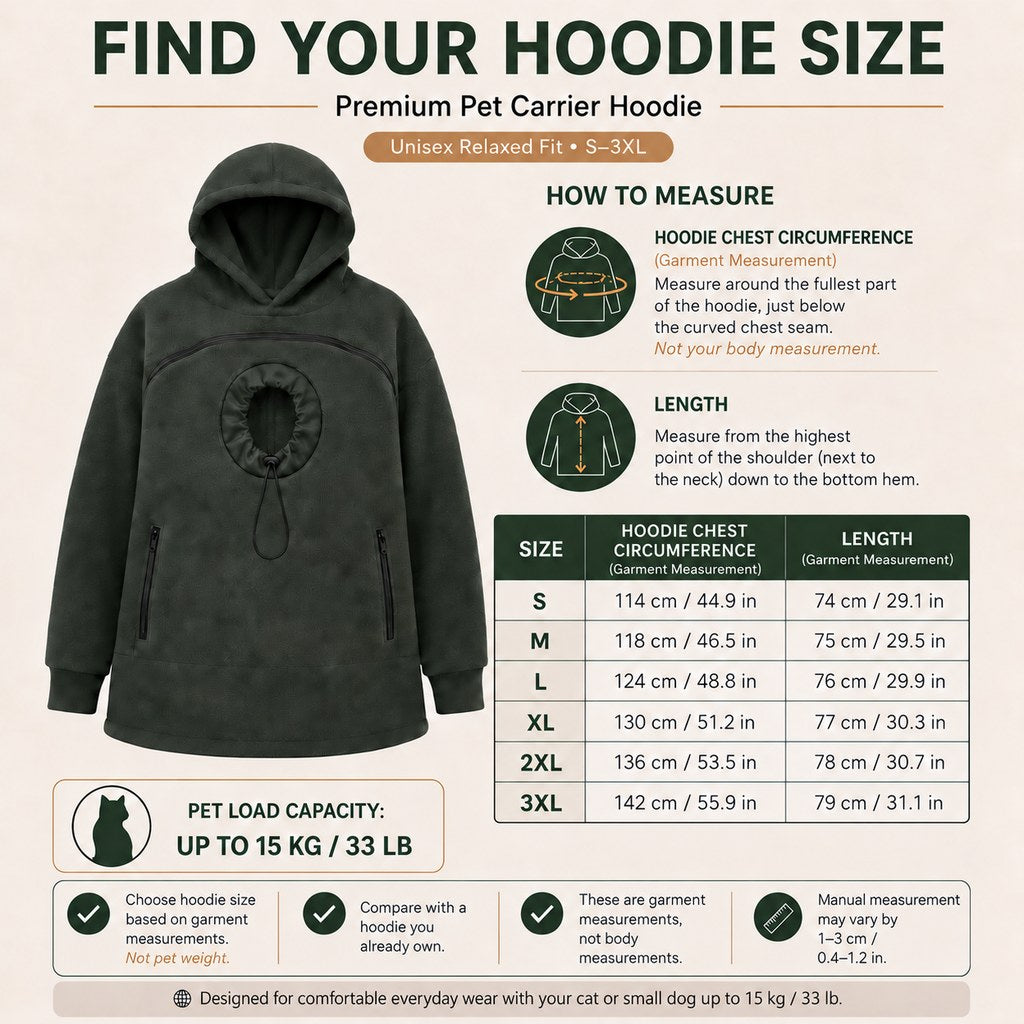 Hands-Free Pet Carrier Hoodie – Cozy Front Pouch