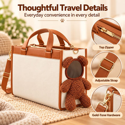 Teddy Bear Pet Carrier Tote – Hand & Shoulder Carry