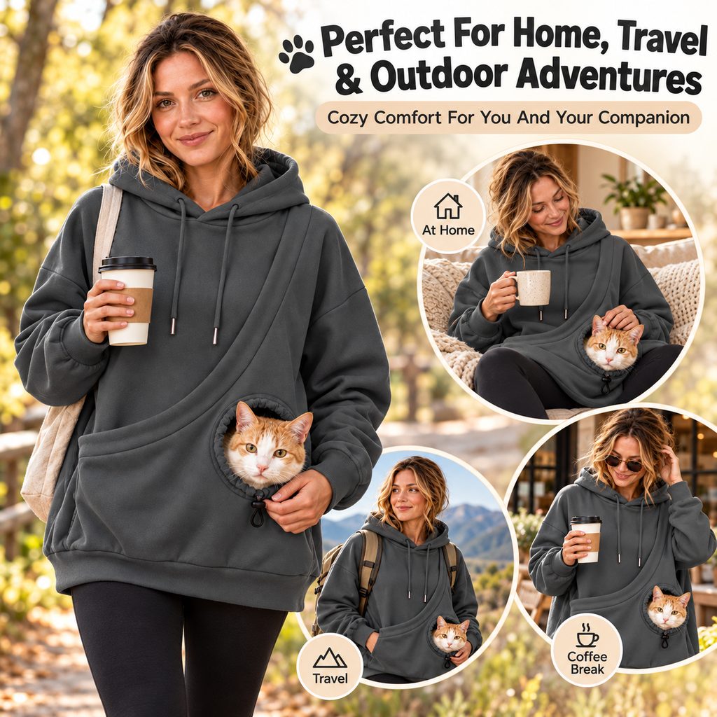 Kangaroo Pouch Pet Hoodie – Hands-Free Cuddles