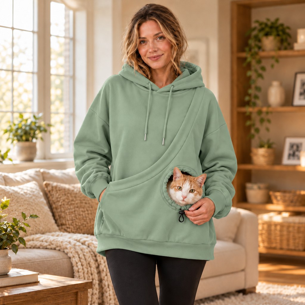 Kangaroo Pouch Pet Hoodie – Hands-Free Cuddles