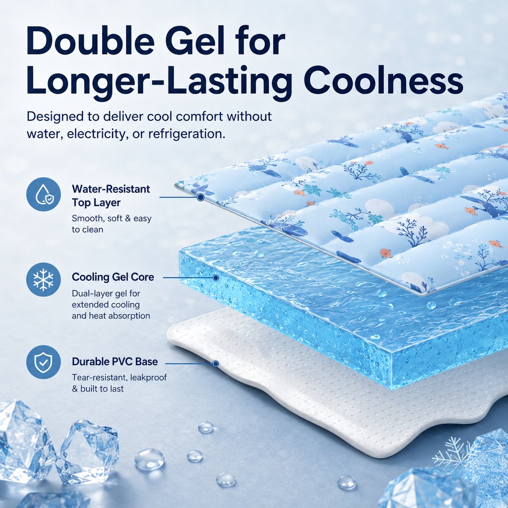 Cooling Gel Pet Mat – Waterproof Chill Pad