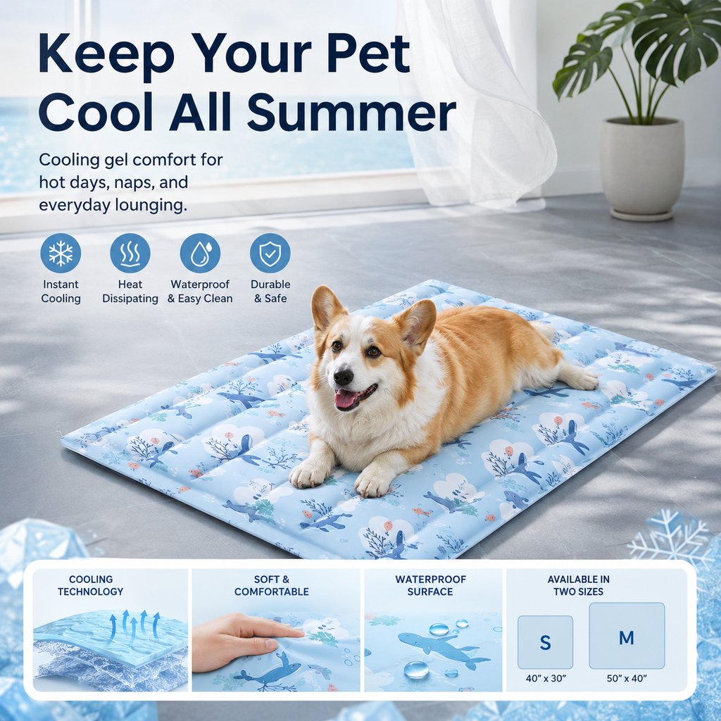 Cooling Gel Pet Mat – Waterproof Chill Pad