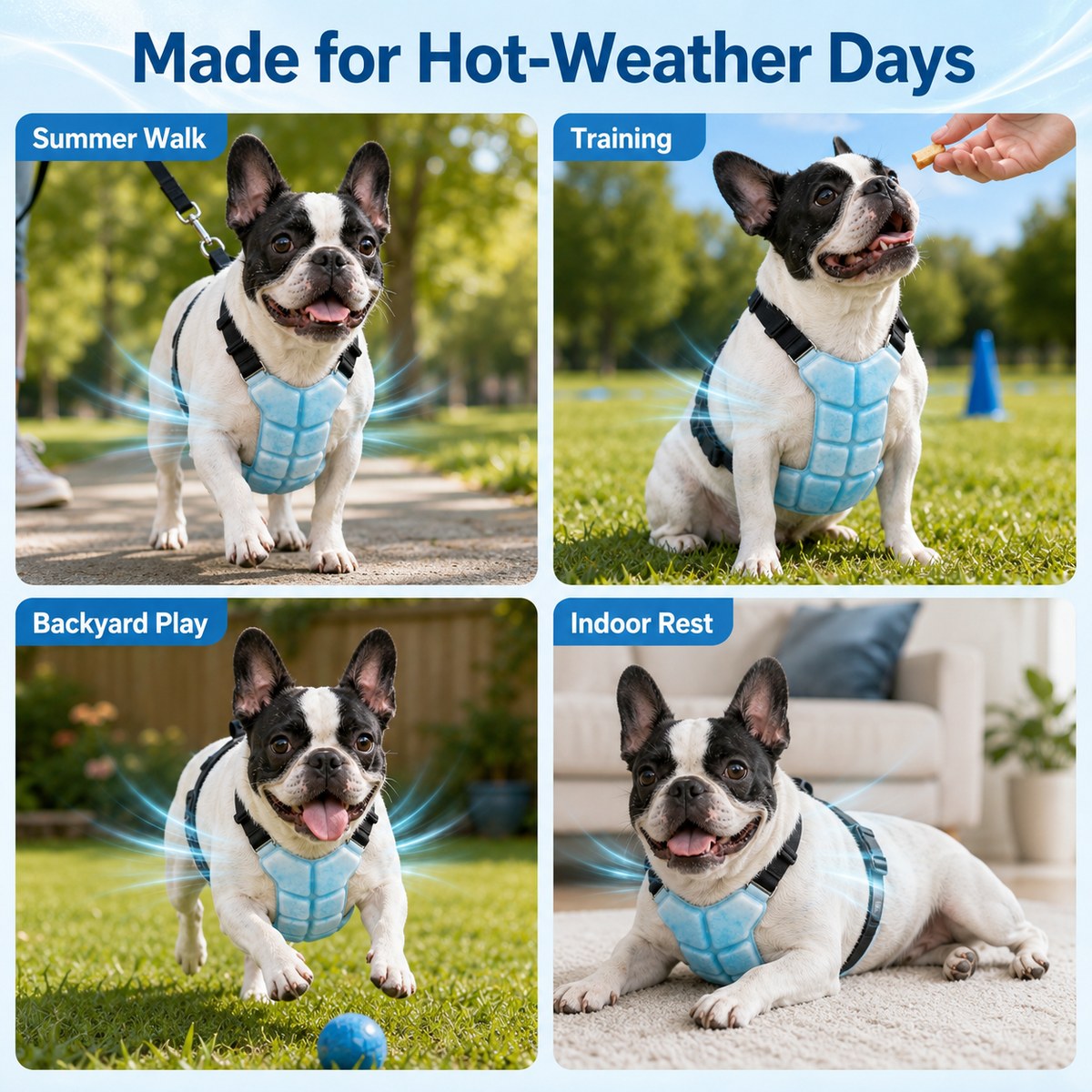 Reusable PCM Pet Cooling Vest – No-Power Summer Cooling