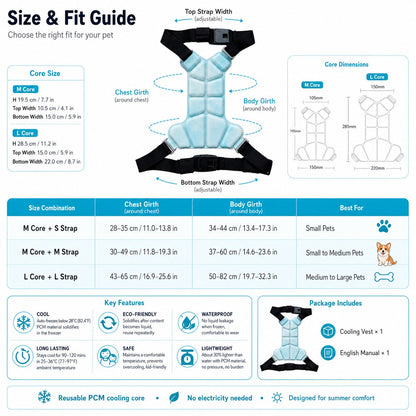 Reusable PCM Pet Cooling Vest – No-Power Summer Cooling