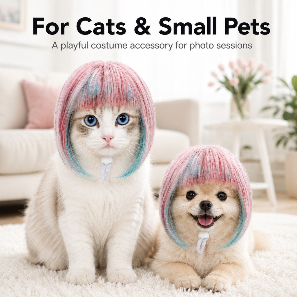 Pet Cosplay Wig – Fun Party Photo Prop