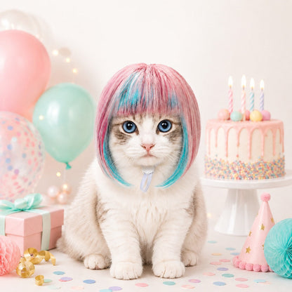 Pet Cosplay Wig – Fun Party Photo Prop