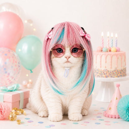 Pet Cosplay Wig – Fun Party Photo Prop
