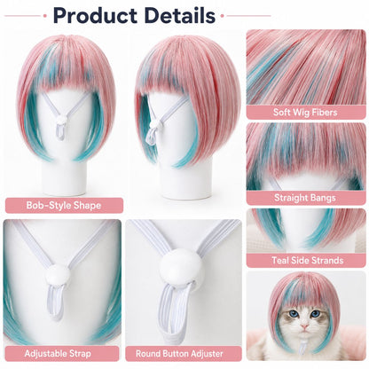 Pet Cosplay Wig – Fun Party Photo Prop