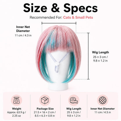 Pet Cosplay Wig – Fun Party Photo Prop
