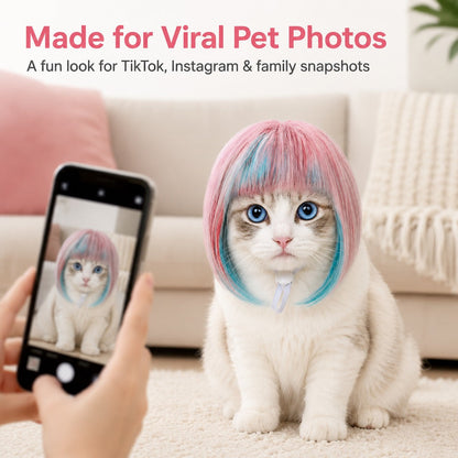 Pet Cosplay Wig – Fun Party Photo Prop