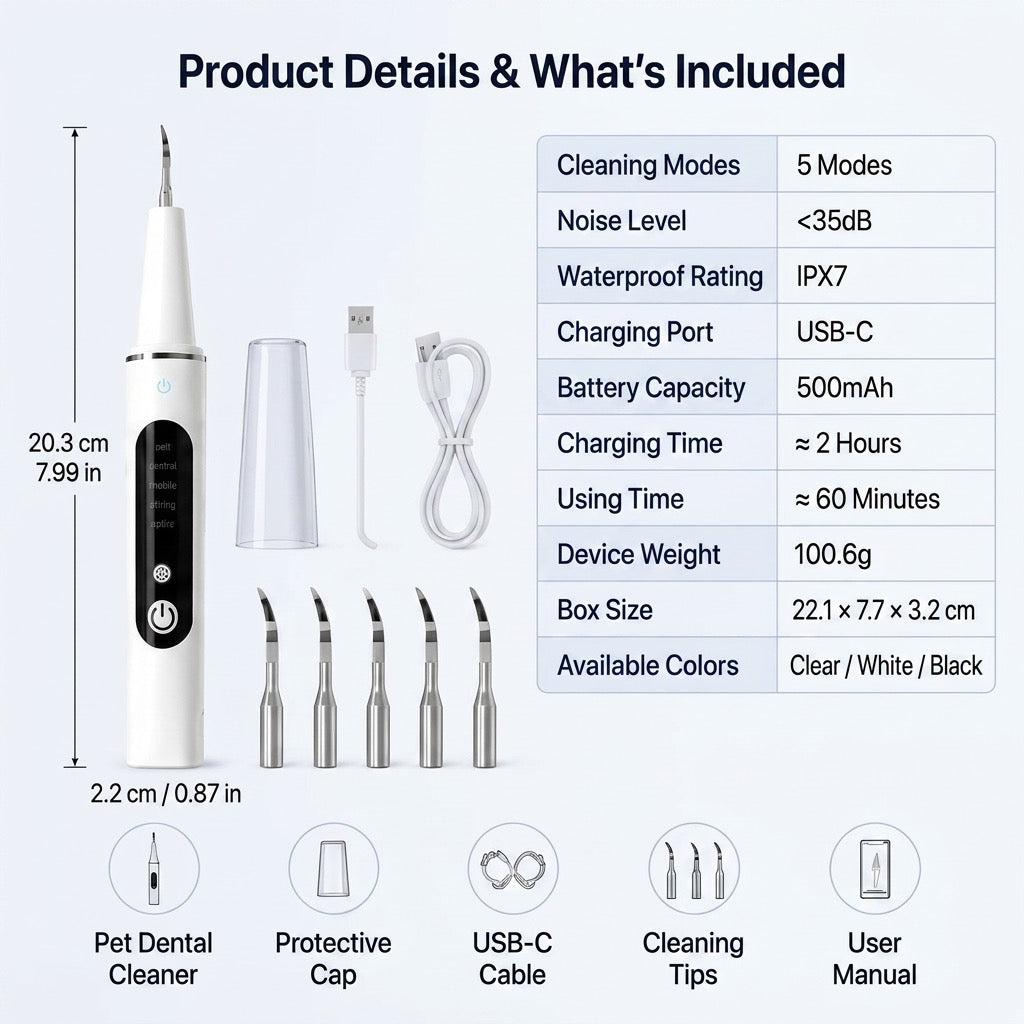 Ultrasonic Pet Dental Cleaner – Fresher Breath at Home