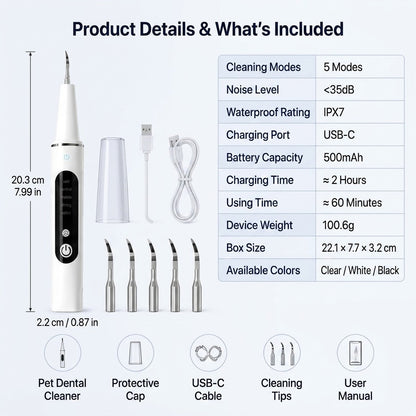 Ultrasonic Pet Dental Cleaner – Fresher Breath at Home
