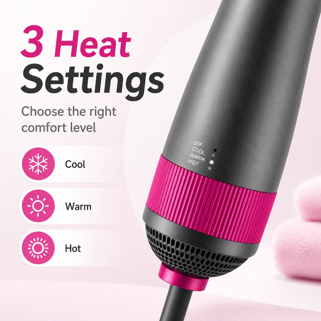 4-in-1 Pet Dryer Brush – Quiet Drying & Detangling