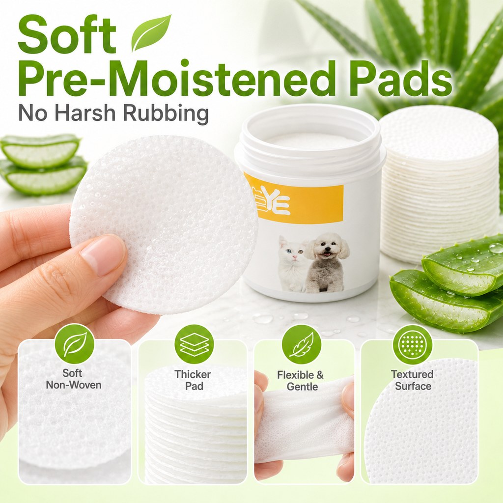 Pet Eye & Ear Wipes – Gentle Tear Stain & Wax Cleanup