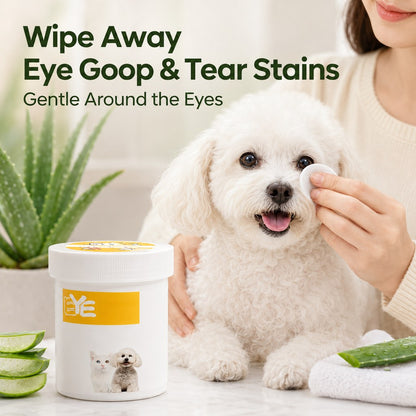 Pet Eye & Ear Wipes – Gentle Tear Stain & Wax Cleanup