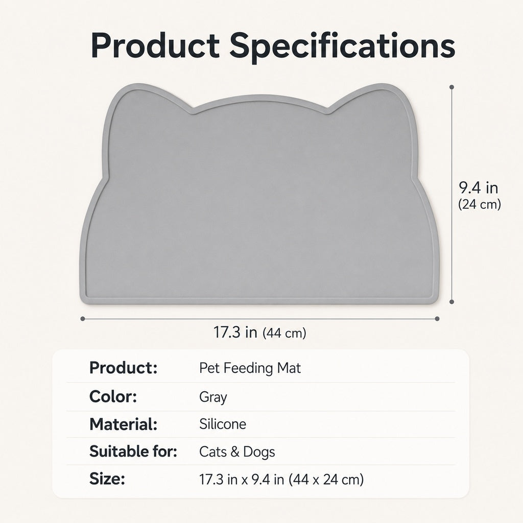 Raised-Edge Silicone Feeding Mat – Clean Floors at Mealtime