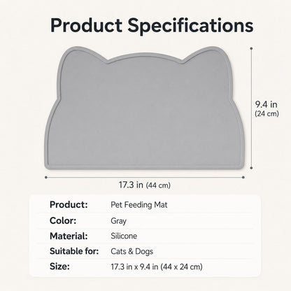 Raised-Edge Silicone Feeding Mat – Clean Floors at Mealtime