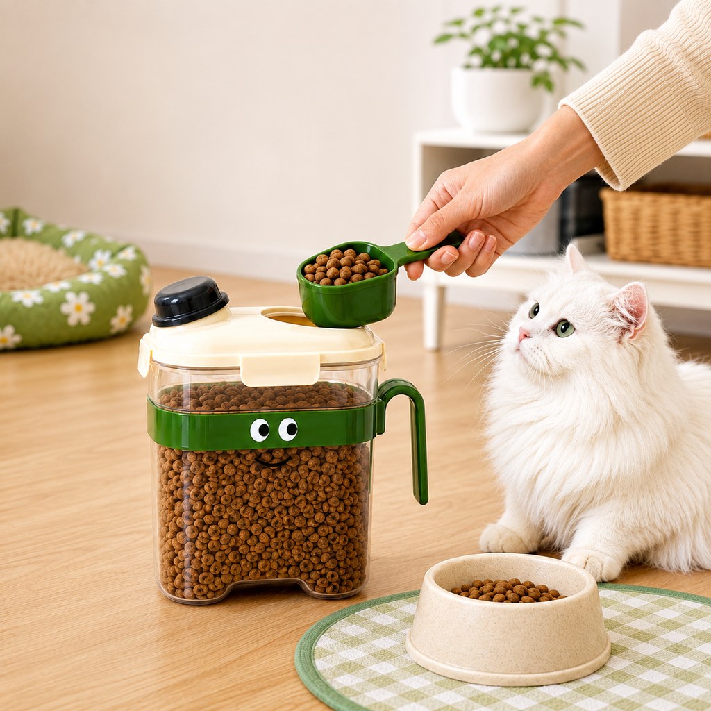 Sealed Pet Food Container – Scoop Included