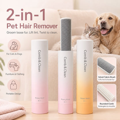 Self-Cleaning Grooming Comb – Easy Shedding Control