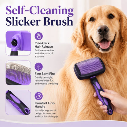 9-Piece Pet Grooming Kit – Shedding, Nails & Detangling